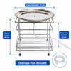2-in-1 Matka Stand with Drainage Pipe, Water Pot Stand for Clay Pot & Water Dispenser