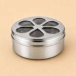 Mansa Home Stainless Steel Lotus Masala Dabba & Spice Box