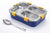 Mansa Home 3 Compartment Lunch Box Insulated Air Tight BPA Free Lunch Box, Stainless Steel 100% Leak Proof Lunch Containers with a Fork, a Spoon and a Pair of Chopsticks for School Kids -750Ml (Blue)