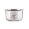 Mansa Home Stainless Steel 10, 22 Gauge, Induction & Gas Stove Friendly, Laser Etching Flat Bottom Tope/Patila/Topiya, 1100 ml, Ideal for Boiling, Steaming, and Cooking, with Excellent Heat Retention