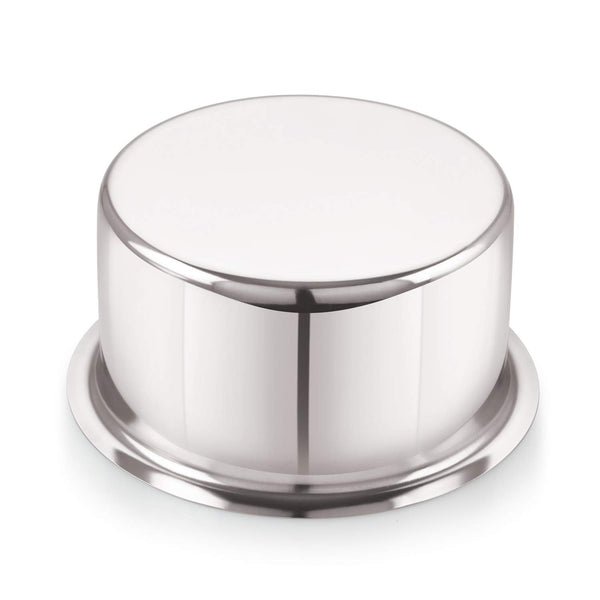 Mansa Home Stainless Steel 10 22G Flat Bottom Tope, 1100 ml, Silver, Durable Quality Cookware Ideal for Boiling, Steaming, and Cooking, with Excellent Heat Retention and Effective Performance