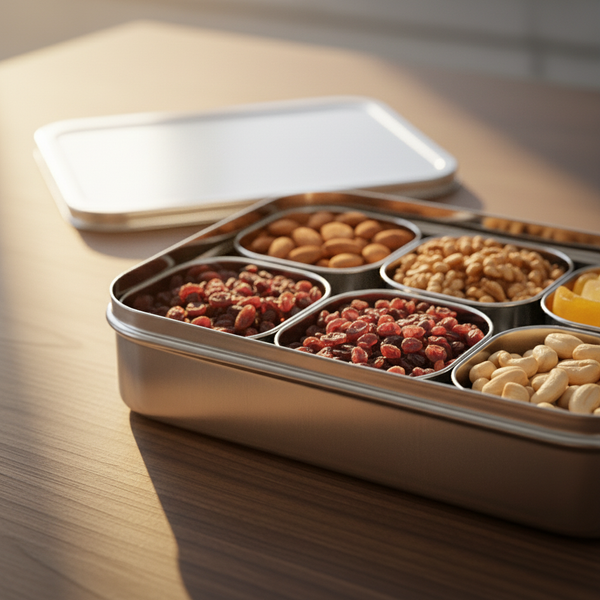 Dry-Fruit Box See Through Lid With 6 Bowl