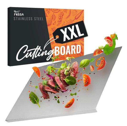 Mansa Home 15.5"x12"x1" Extra Large Stainless Steel Cutting Board (Silver)