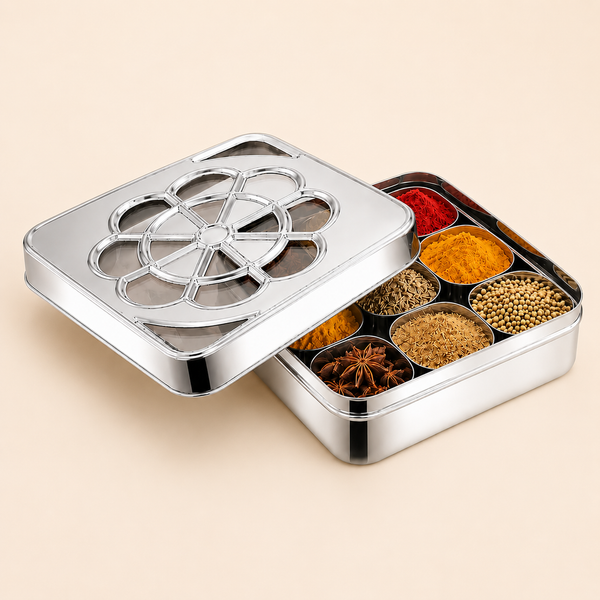 Flower Premium Masala Dabba Container