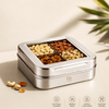Mansa Home Stainless Steel 4 Dry fruit/Spice Box for Kitchen | See-Through Lid Masala/Dry Fruit Box