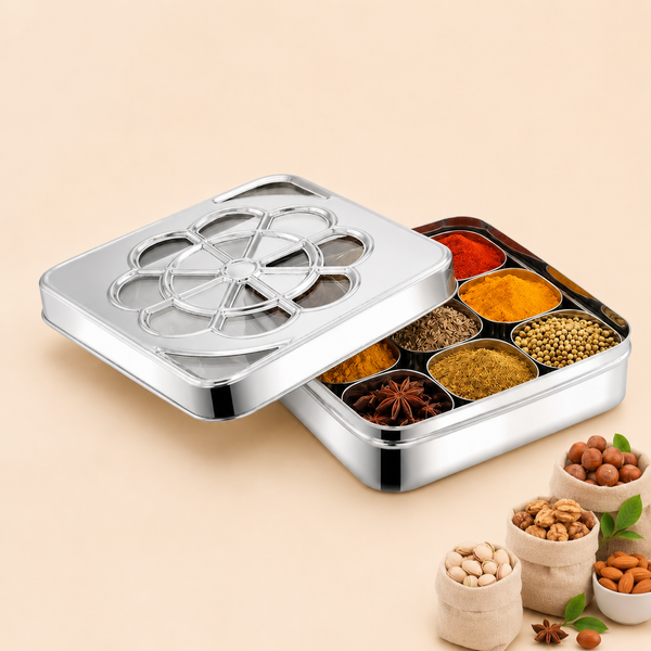 Flower Premium Masala Dabba Container
