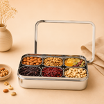 Dry-Fruit Box See Through Lid With 6 Bowl