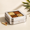 Mansa Home Stainless Steel 4 Dry fruit/Spice Box for Kitchen | See-Through Lid Masala/Dry Fruit Box